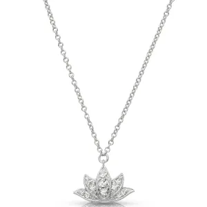 0.10 ctw Diamond Milgrain Leaves Necklace Pendant