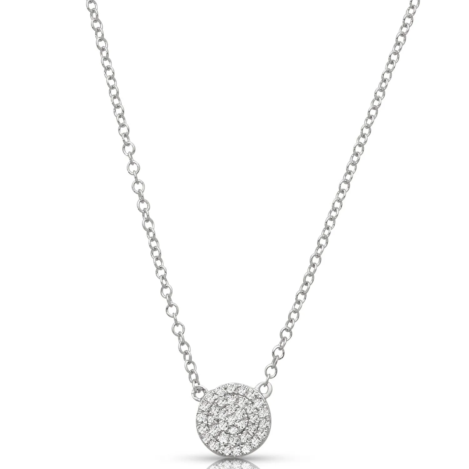 0.10 ctw Diamond Pave Cluster Necklace Pendant