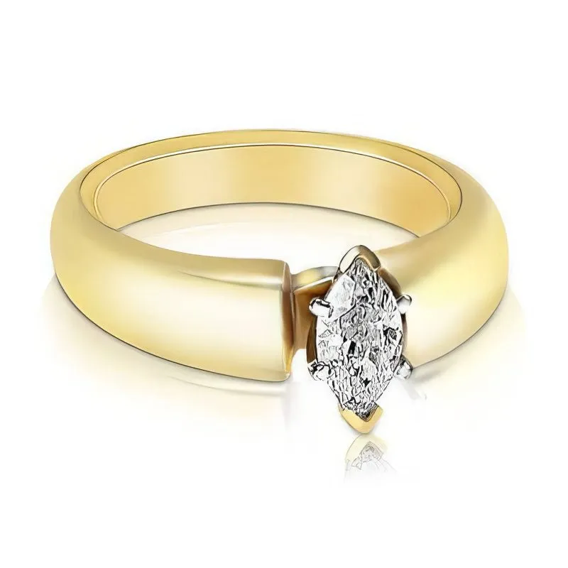 0.35-1.50 CT Marquise Cut Diamonds - Solitaire Ring