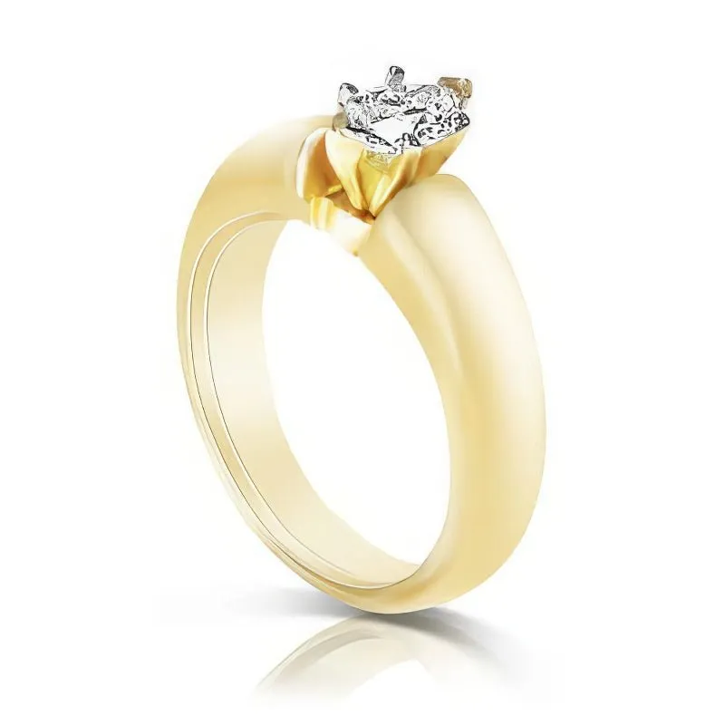 0.35-1.50 CT Marquise Cut Diamonds - Solitaire Ring