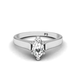 0.35-1.50 CT Marquise Cut Diamonds - Solitaire Ring