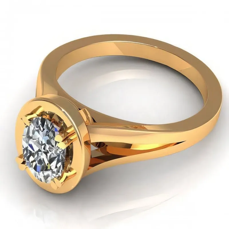0.35-1.50 CT Oval Cut Diamonds - Solitaire Ring