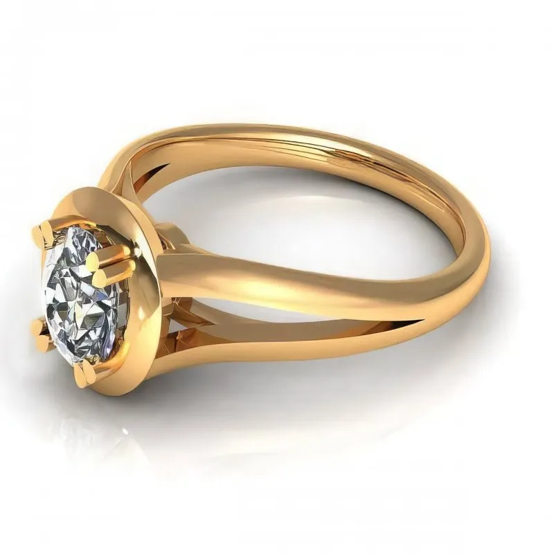 0.35-1.50 CT Oval Cut Diamonds - Solitaire Ring