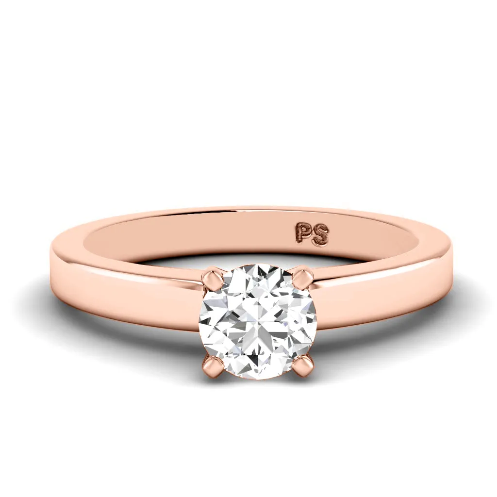 0.35-1.50 CT Round Cut Diamonds - Solitaire Ring