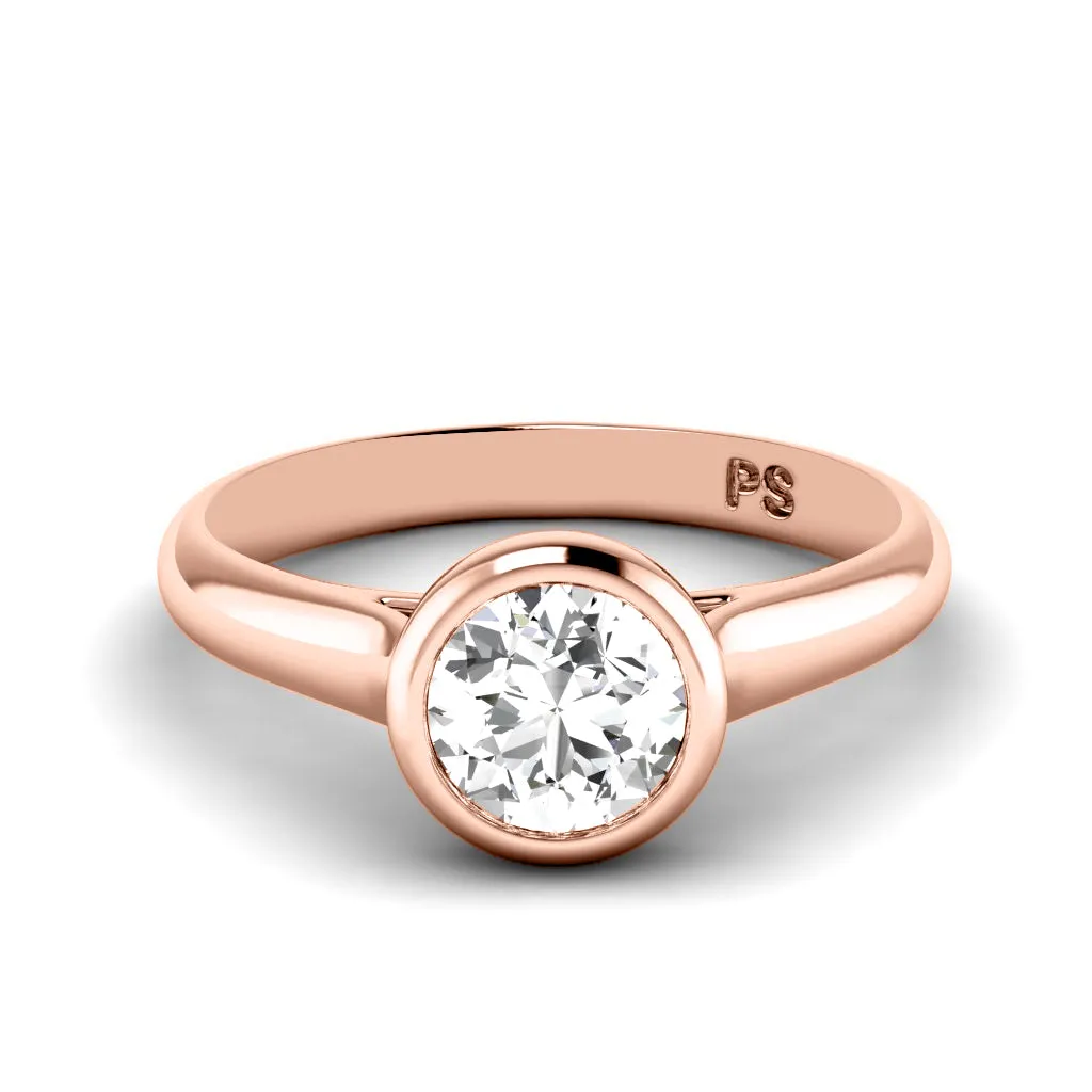 0.35-1.50 CT Round Cut Diamonds - Solitaire Ring