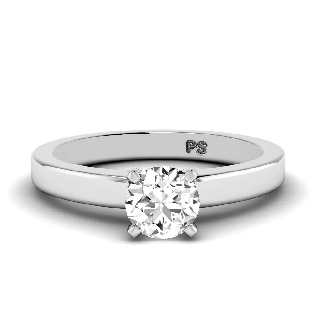 0.35-1.50 CT Round Cut Diamonds - Solitaire Ring
