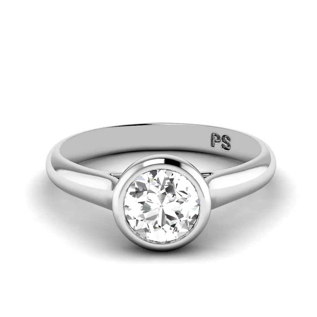 0.35-1.50 CT Round Cut Diamonds - Solitaire Ring