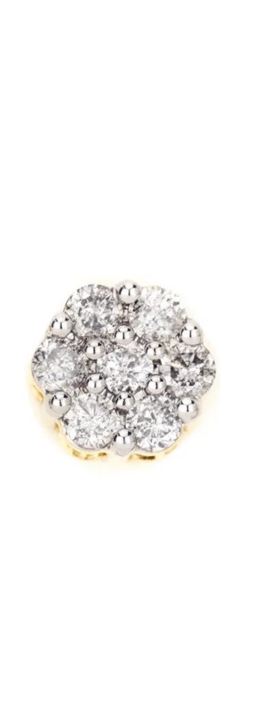 0.35CT Gold Diamond Small Cluster Earrings