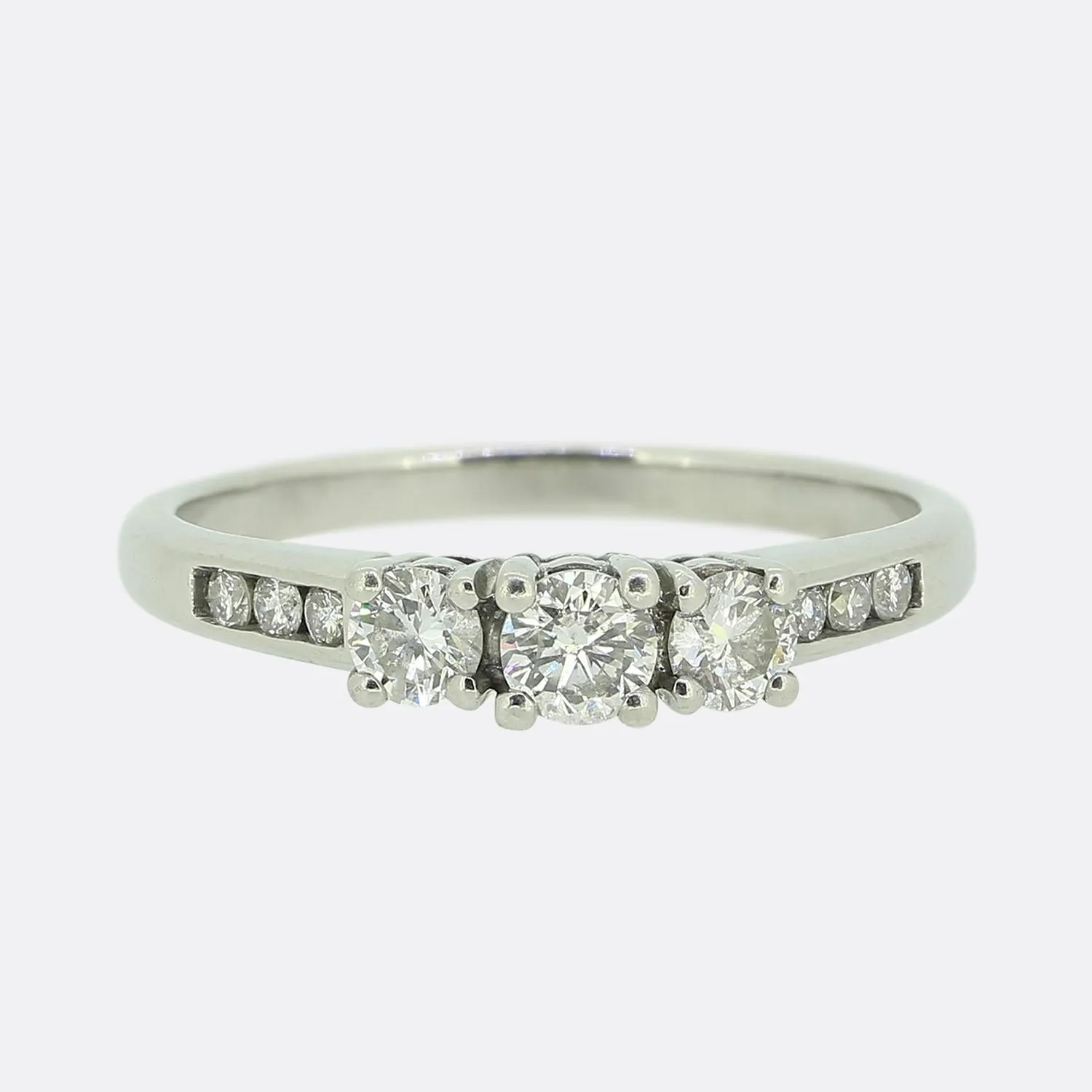 0.39 Carat Diamond Three-Stone Ring