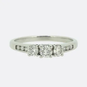 0.39 Carat Diamond Three-Stone Ring