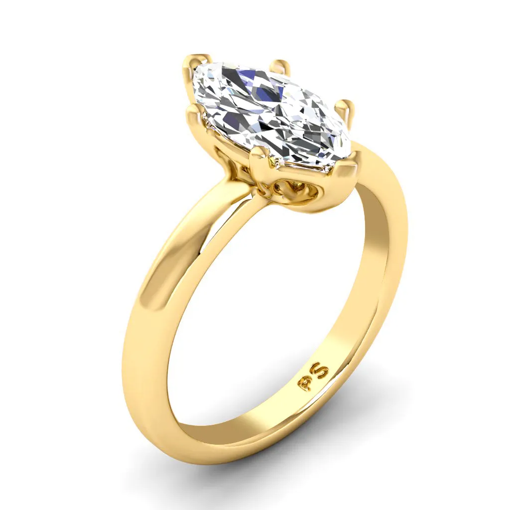 0.50-3.00 CT Marquise Cut Lab Grown Diamonds - Solitaire Ring