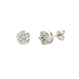 0.75cttw Round Diamond Cluster Studs