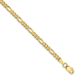 10K 3mm Concave Figaro Chain