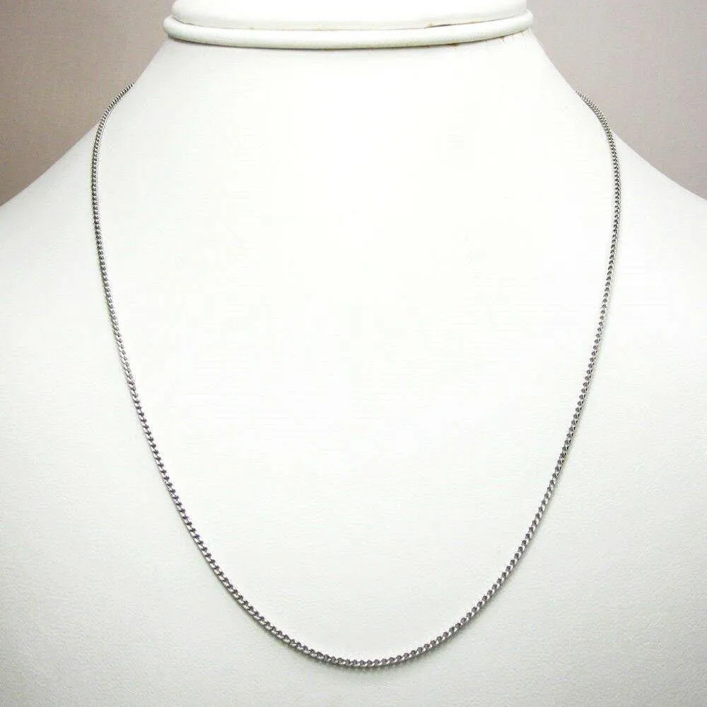 10K White Gold Diamond Cut Franco Chain 1.3mm