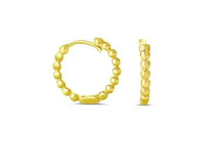 10K Yellow Gold Ball Style Mini Huggies Earrings