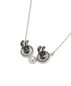 【10K Yellow Gold / Order Jewelry】Black Eyed Necklace【Japan Jewelry】