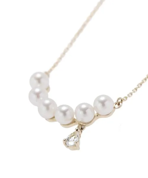 【10K Yellow Gold / Order Jewelry】Pearly White Smile Necklace【Japan Jewelry】