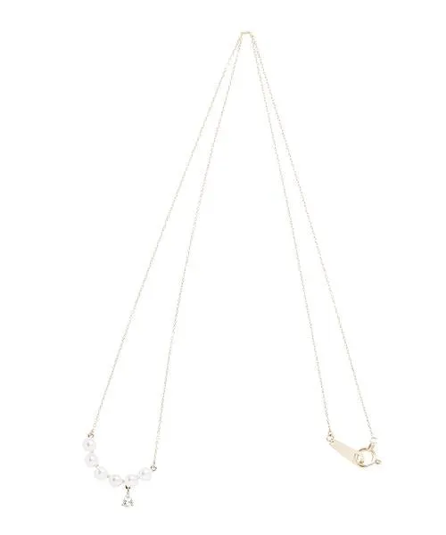 【10K Yellow Gold / Order Jewelry】Pearly White Smile Necklace【Japan Jewelry】