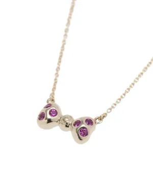 【10K Yellow Gold / Order Jewelry】Ruby Ribbon Necklace【Japan Jewelry】