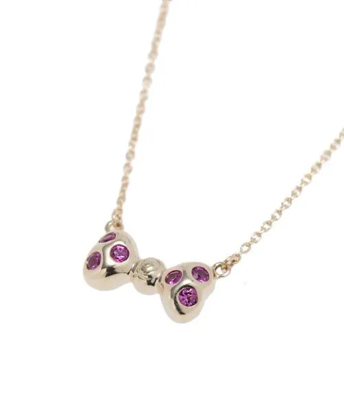 【10K Yellow Gold / Order Jewelry】Ruby Ribbon Necklace【Japan Jewelry】