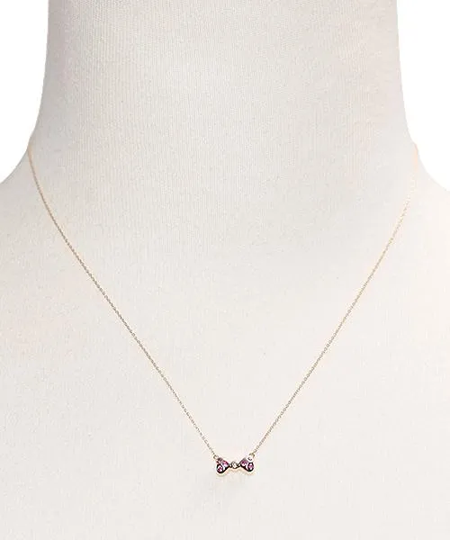【10K Yellow Gold / Order Jewelry】Ruby Ribbon Necklace【Japan Jewelry】