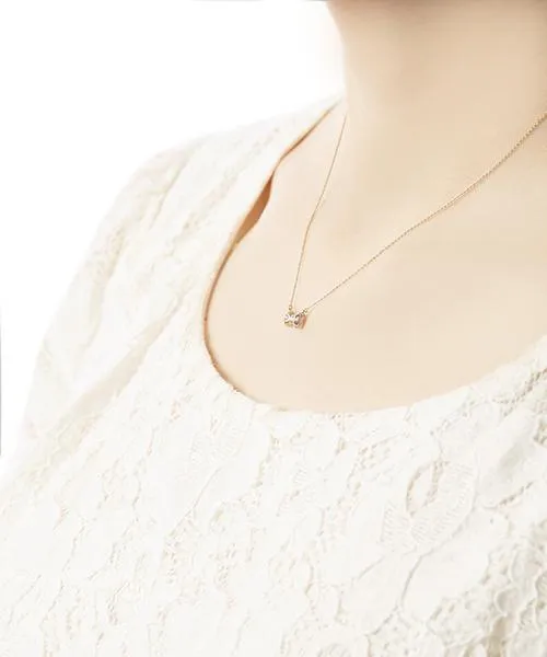 【10K Yellow Gold / Order Jewelry】Ruby Ribbon Necklace【Japan Jewelry】