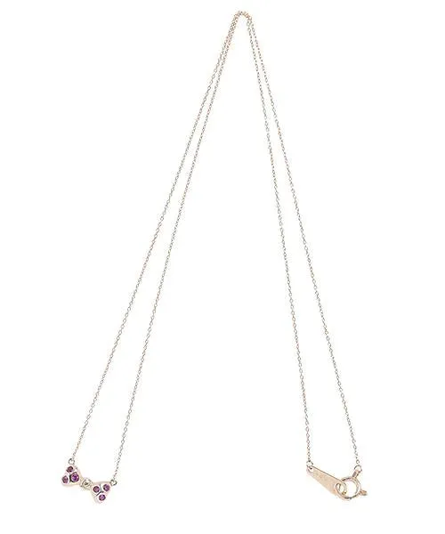 【10K Yellow Gold / Order Jewelry】Ruby Ribbon Necklace【Japan Jewelry】