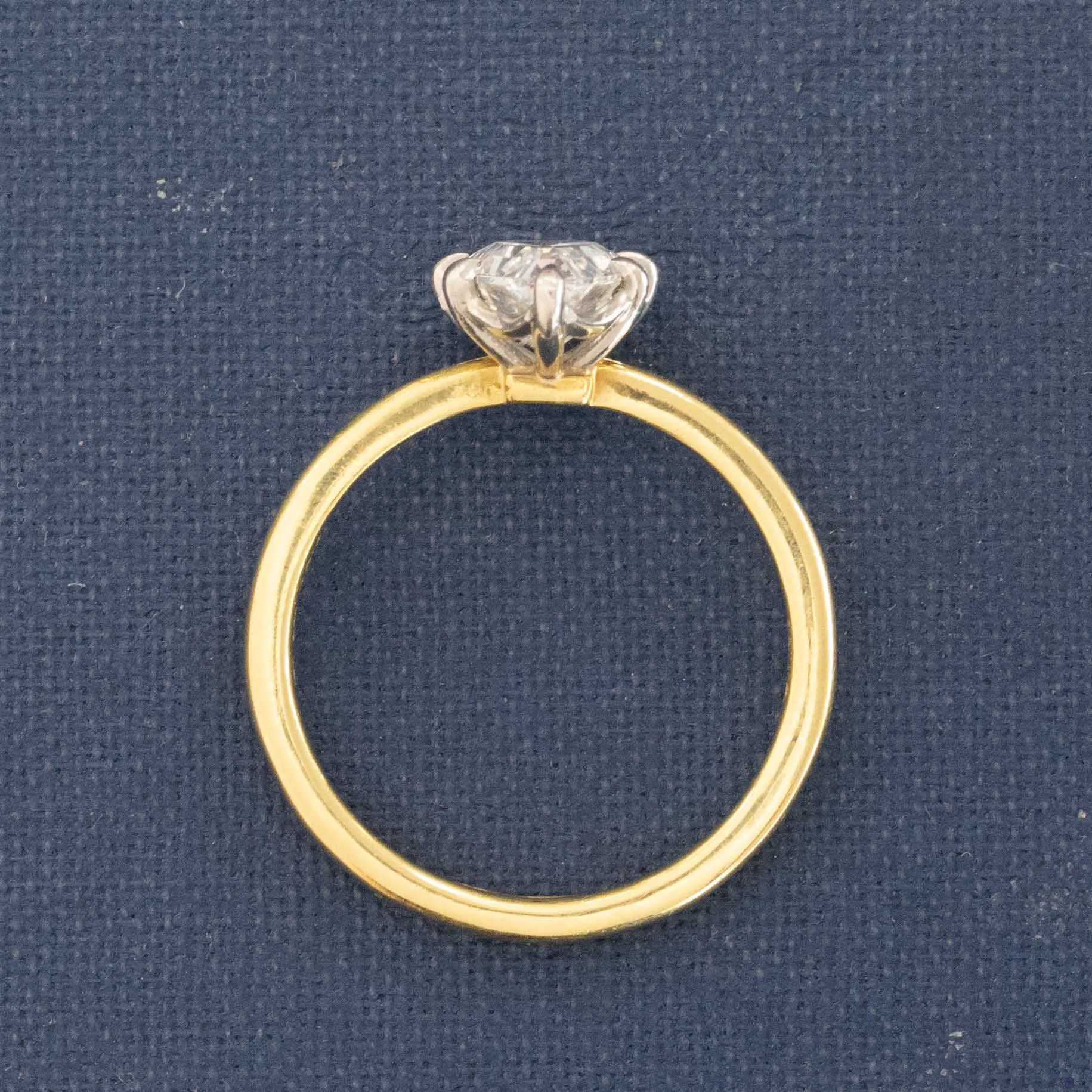 1.33ct Vintage Shield Shape Diamond Solitaire, GIA E VS2