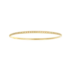 14 Karat Yellow Gold Diamond Eternity Bangle