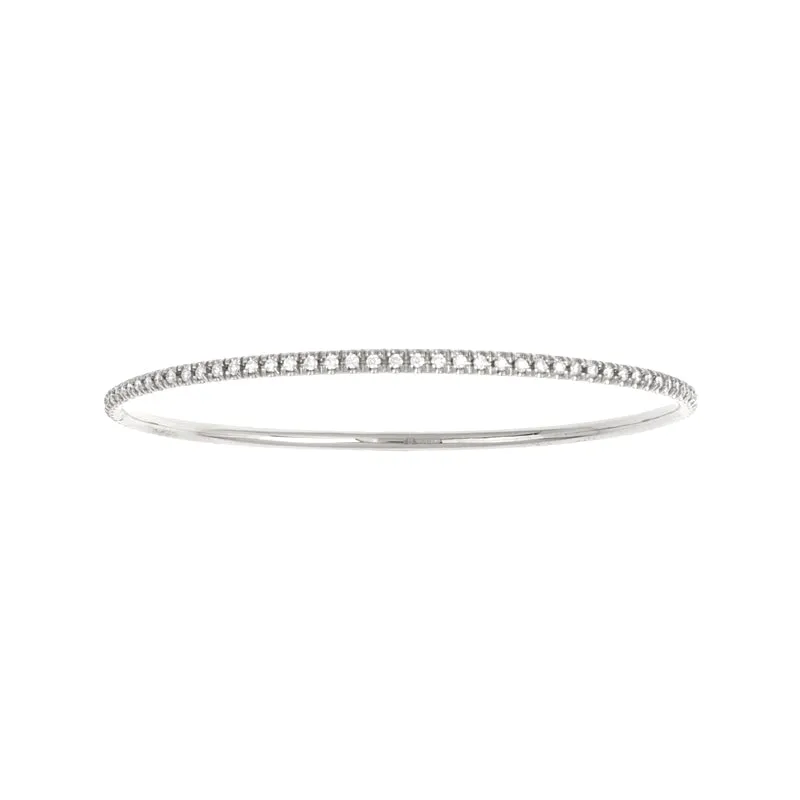 14 Karat Yellow Gold Diamond Eternity Bangle