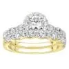 14K 1.50CT-Diamond Round-Cut Solitaire Bridal-Set