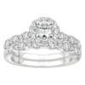 14K 1.50CT-Diamond Round-Cut Solitaire Bridal-Set