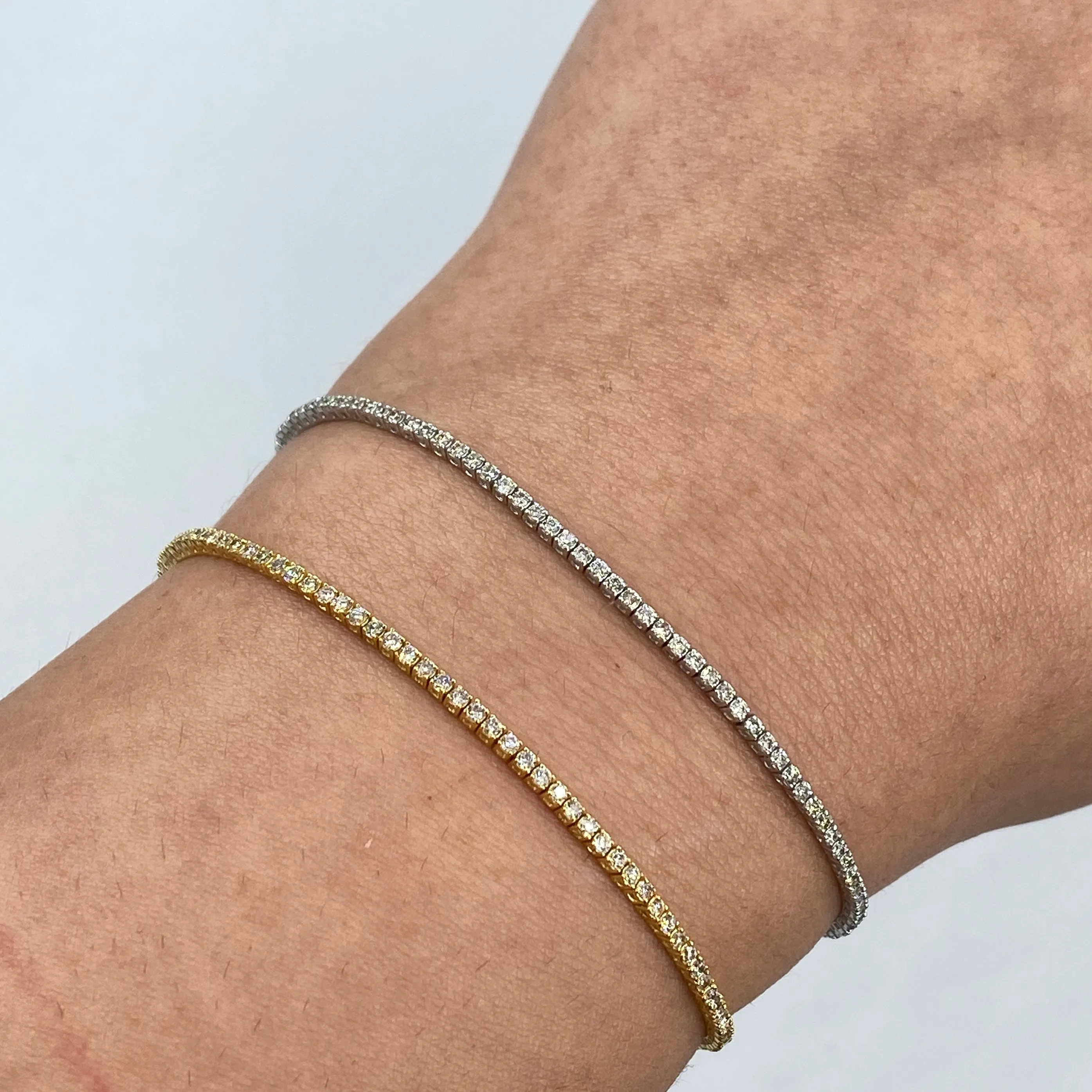 14K 1.5MM Diamond Tennis Bracelet 6.5-7"