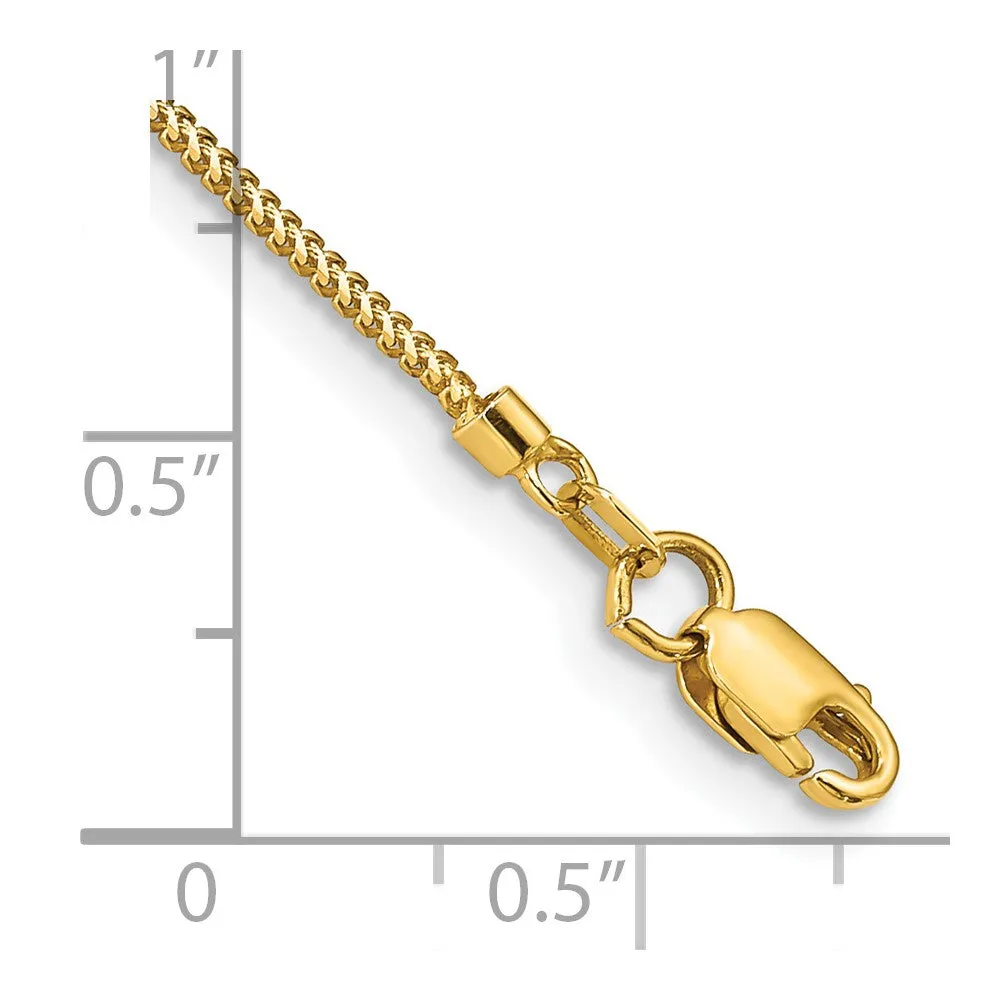 14K 7 inch .9mm Franco with Lobster Clasp Bracelet