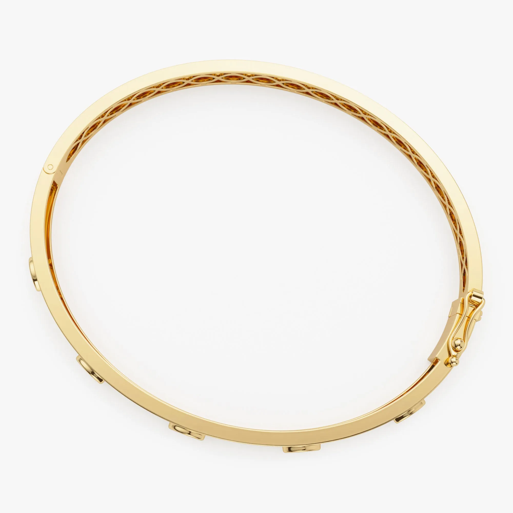 14k Bezel Setting Marquise Shaped Diamond Bangle
