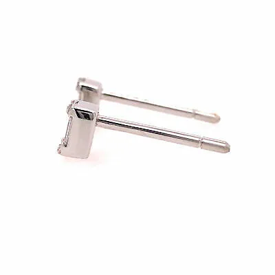 14K  Diamond Cluster Earring Studs White Gold