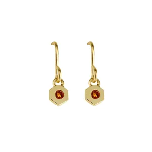 14K Gold and Citrine | November Birthstone Earrings