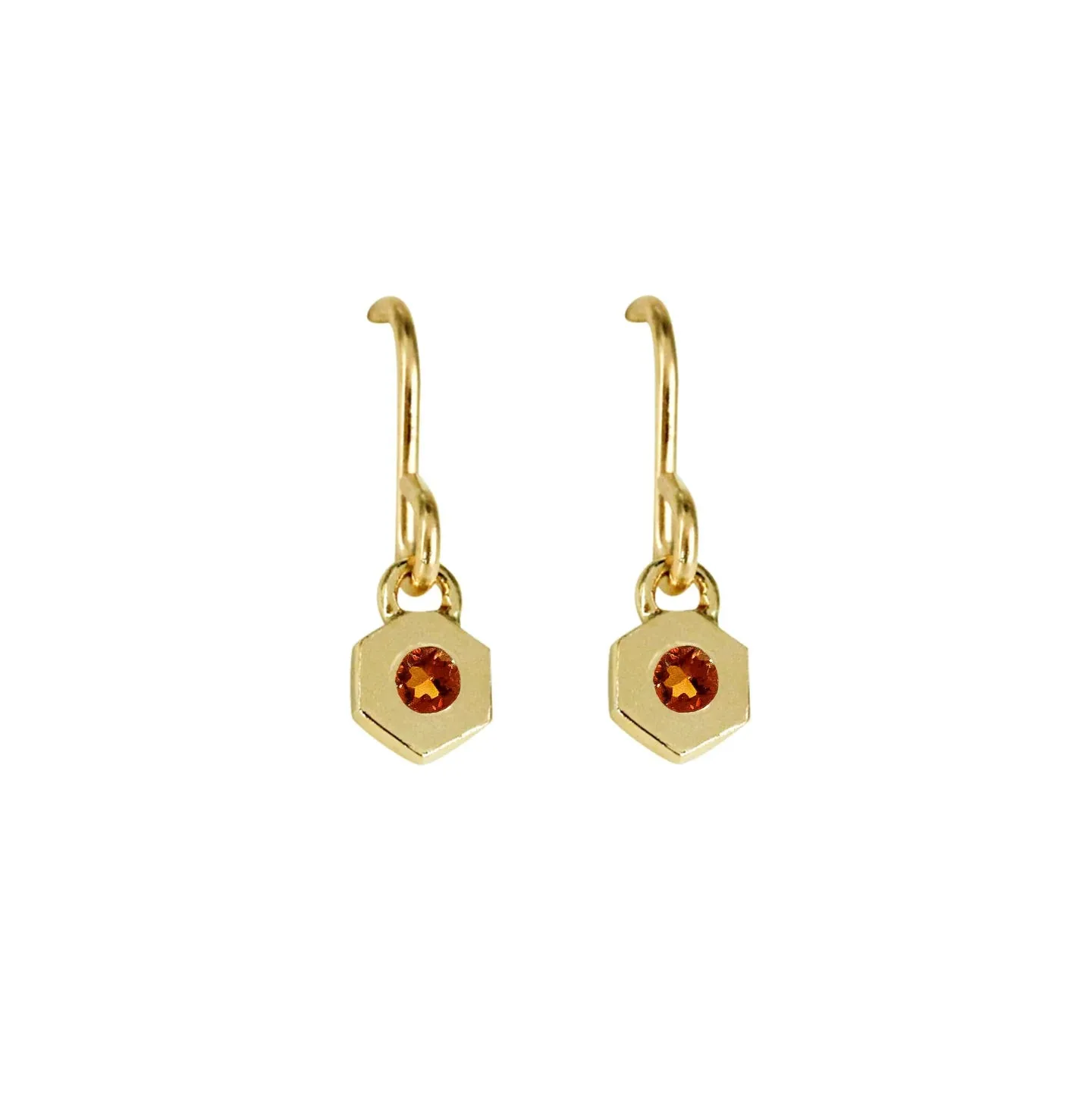 14K Gold and Citrine | November Birthstone Earrings