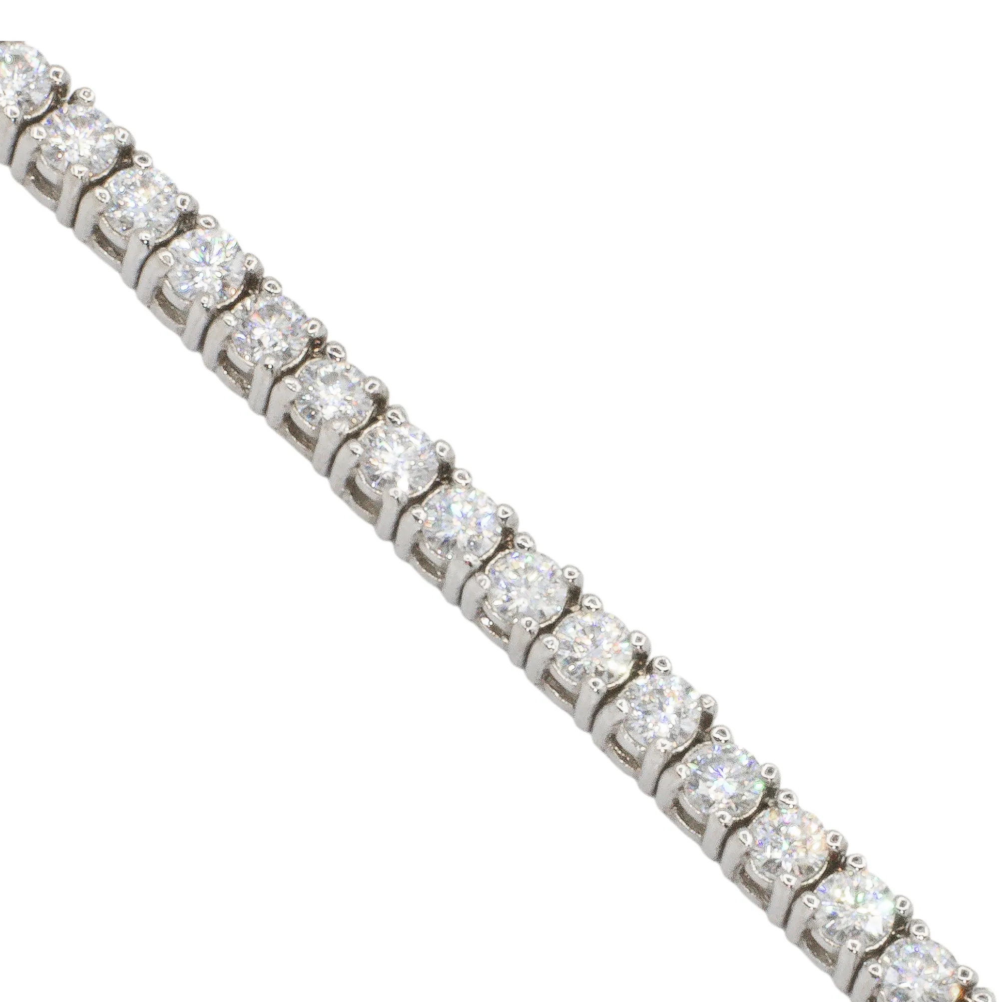 14K Gold Diamond Tennis Bracelet 3.7 MM 6.4 CTW