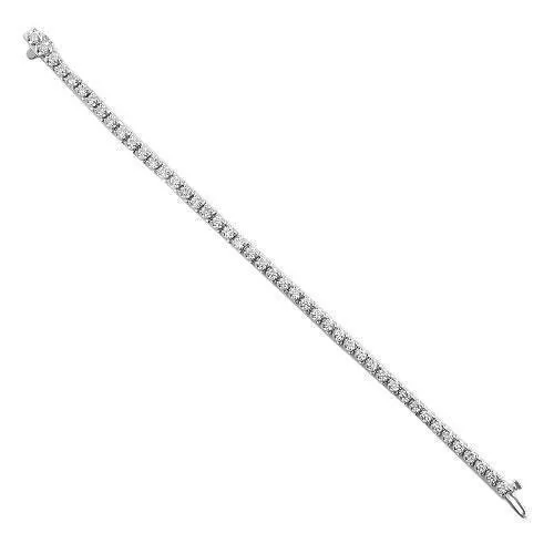 14K Gold Diamond Tennis Bracelet 3.7 MM 6.4 CTW
