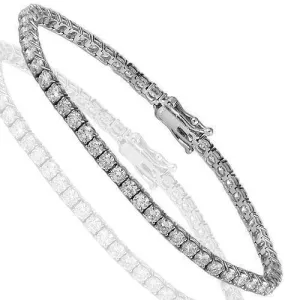 14K Gold Diamond Tennis Bracelet 3.7 MM 6.4 CTW