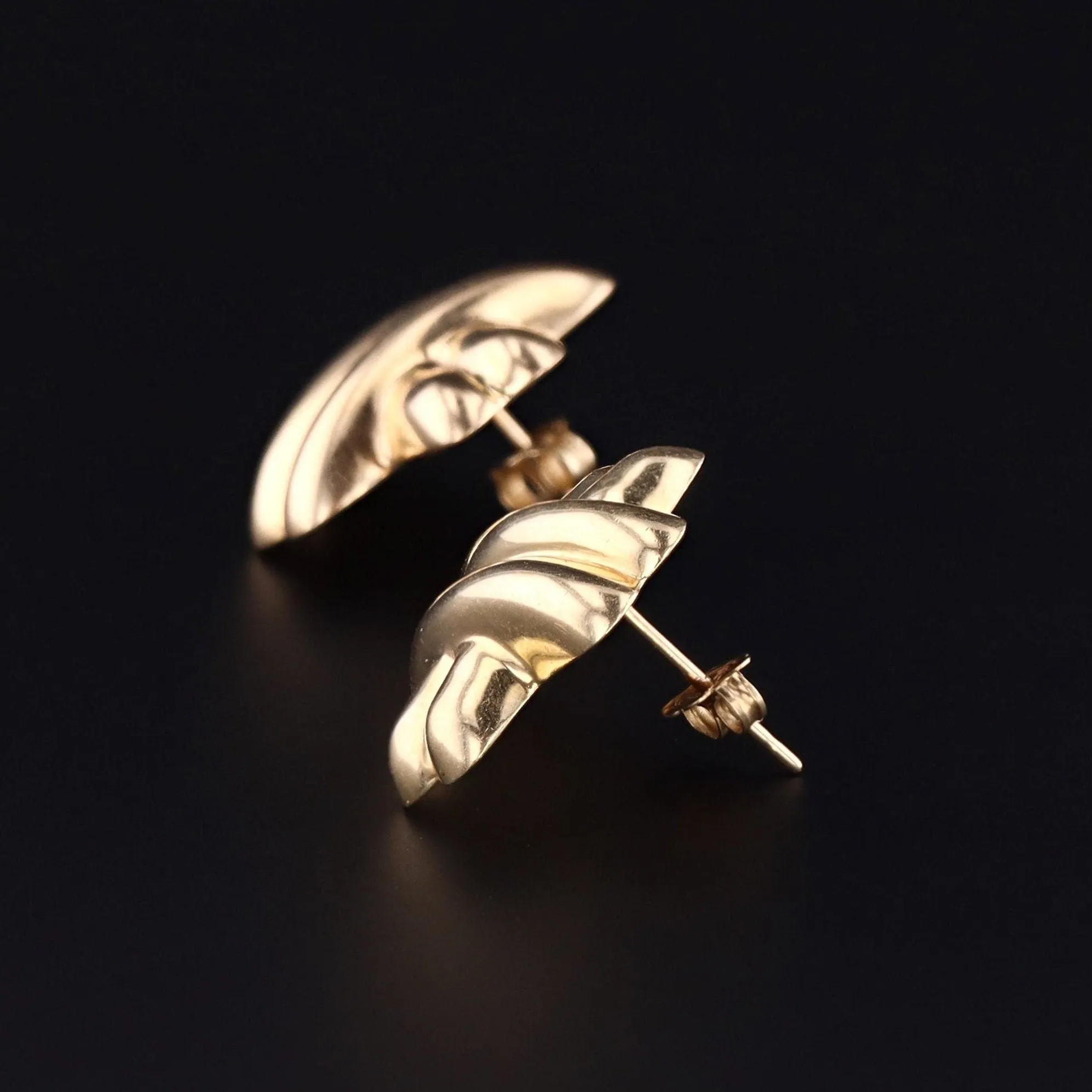 14k Gold Earrings | Vintage Gold Earrings
