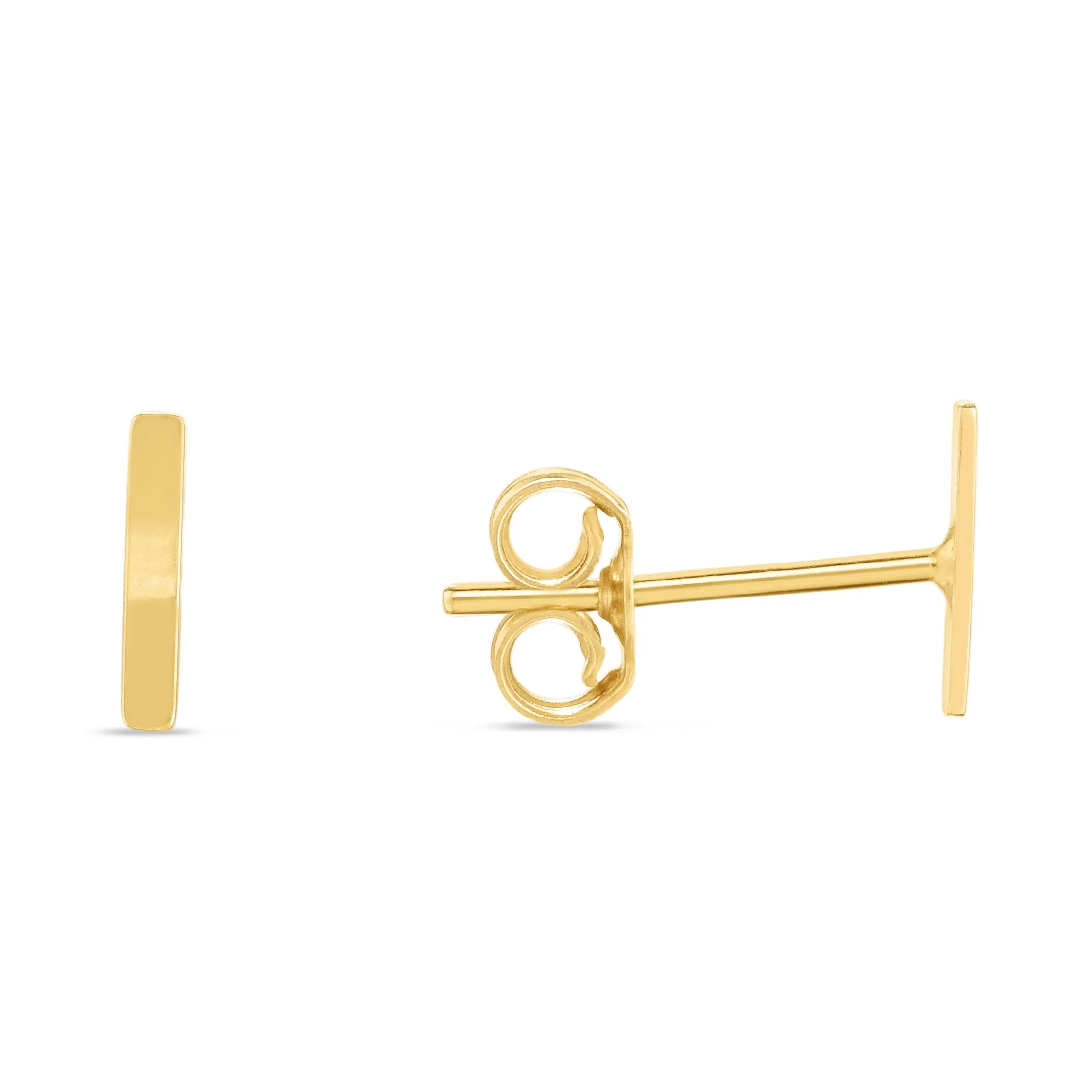 14K Gold Initial 'A Through Z' Stud Earring
