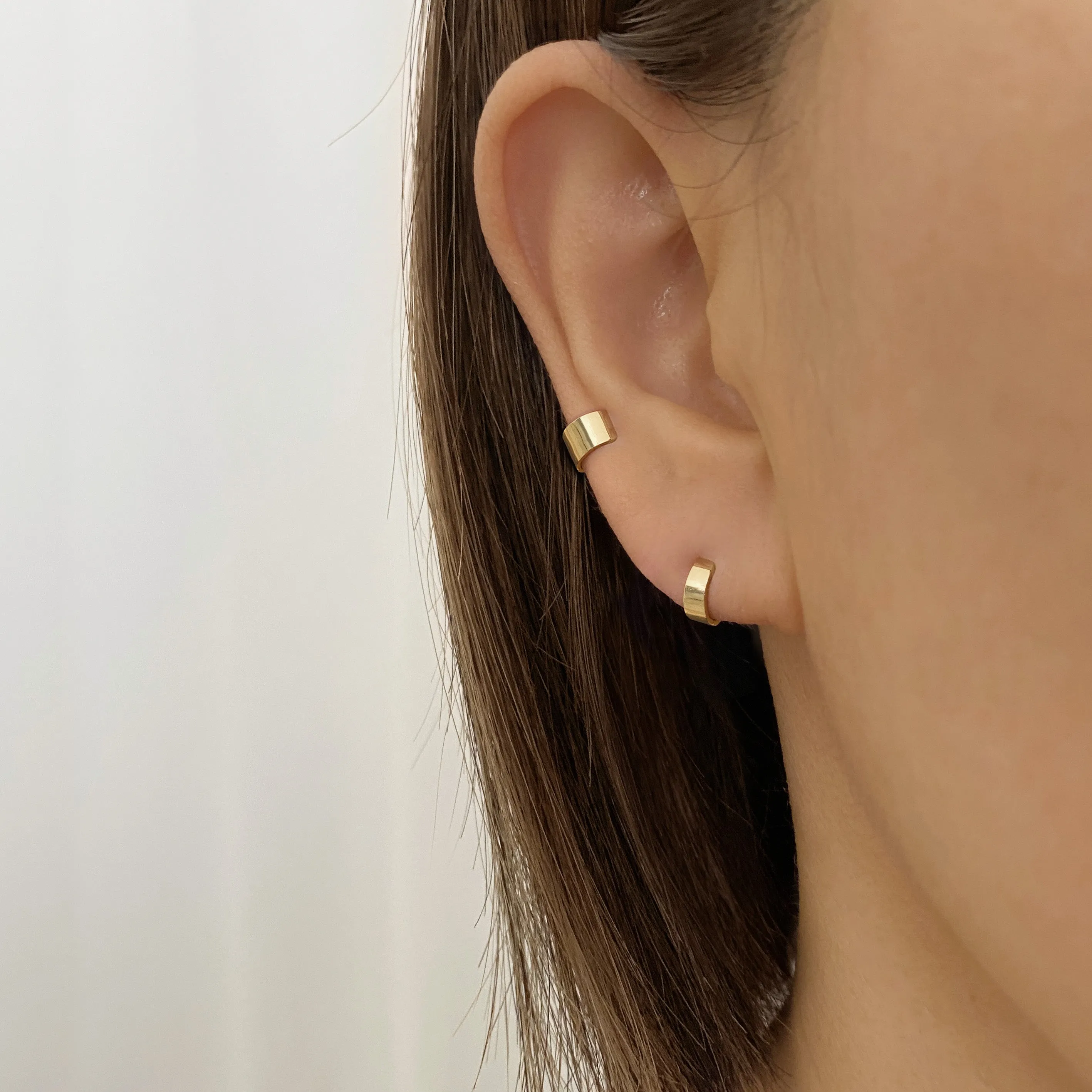 14k Solid Gold Extra Bold Hoop Earring