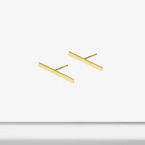 14k Solid Gold Long Stick Earrings