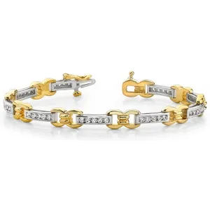 14k Solid Gold Round Cut Diamond Tennis Bracelet (1.05.cts.tw)