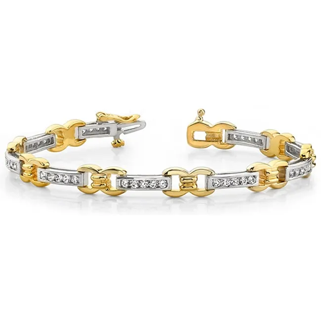 14k Solid Gold Round Cut Diamond Tennis Bracelet (1.05.cts.tw)