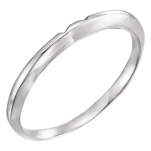 14k White Gold #5 Band, Size 6