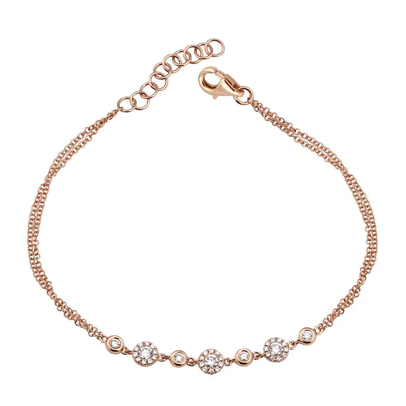 14k White Gold Diamond Bracelet
