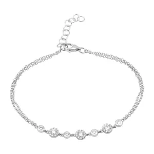 14k White Gold Diamond Bracelet